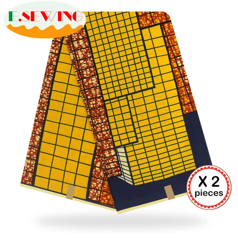 Африканская восковая ткань с принтом Анкара для шитья Анкара африканская ткань 12 ярдов нигерийская хлопковая ткань Гана для платья 81062