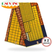 Африканская восковая ткань с принтом Анкара для шитья Анкара африканская ткань 12 ярдов нигерийская хлопковая ткань Гана для платья 81062