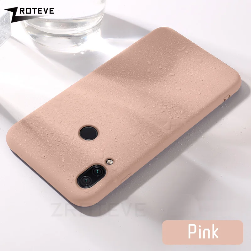 Redmi Note 7 Чехол ZROTEVE жидкий силиконовый чехол для Xiaomi Redmi Note 7 8 Pro Чехол Xiomi Note7 Global Xiaomi Note 7 8 Pro чехол s - Цвет: Розовый