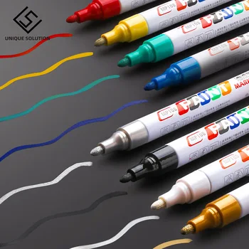 

12 Colors Paint Pen Waterproof Marker Pen Car Tyre Tire Tread CD Metal Permanent Paint Marker Graffti Stationery