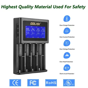 

CARPRIE Golisi S4 HD 2.0A Intelligent Battery Charger LCD Display Smart Li-ion Ni-cd/Ni-md/AAA/AA Rechargeable Battery 20JUN 17