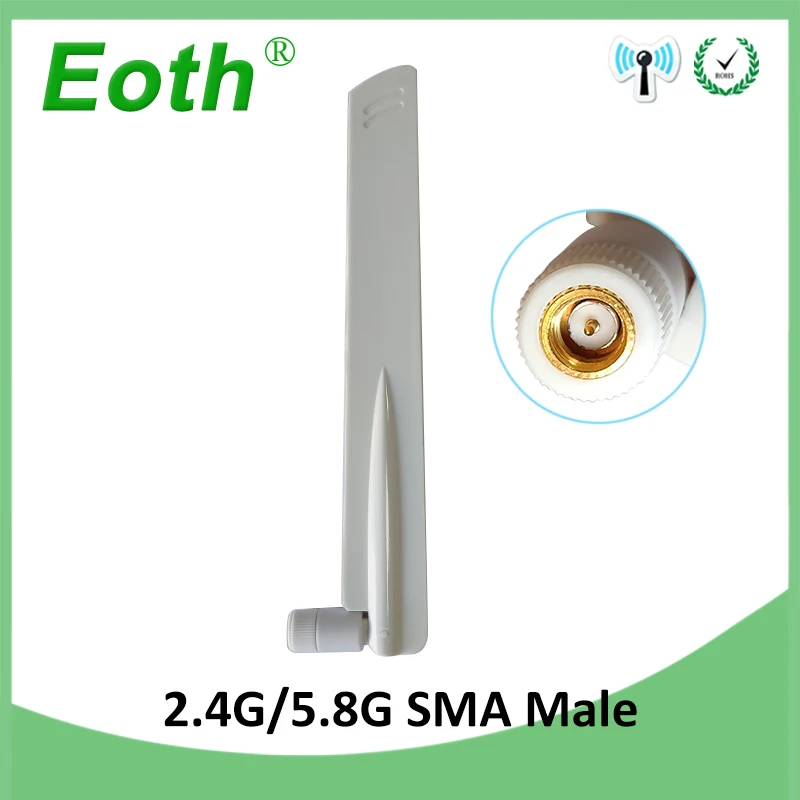 

2.4GHz 5GHz 5.8Ghz Dual Band wifi Antenna 8dBi SMA Male Connector 2.4 Ghz 5G 5.8G wi fi Antena aerial wireless router antenne