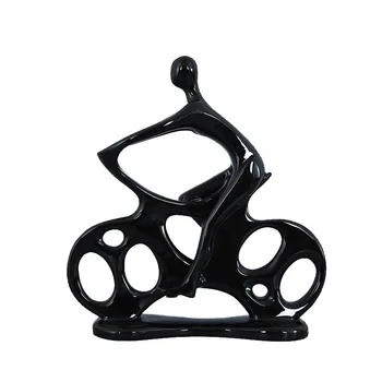 

Modern Simple Ride Bike Sport Series Geometry Geometry Figures Resin Figurines Creative Living Room Art&Craft Decor X4387