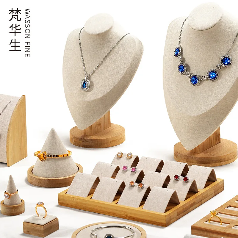 New Jewelry Display Stand Window Necklace Ring Earring Display Props Jewelry Storage Decoration portable walnut jewelry storage box ladies jewelry jewelry ring bracelet wooden makeup gift can open the window display box