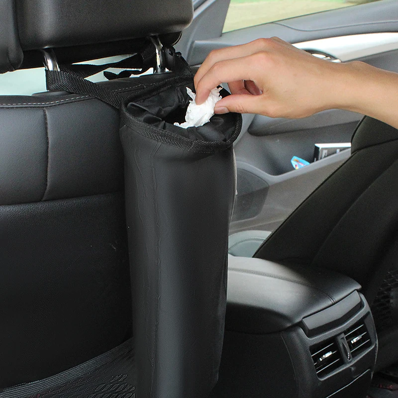 Portable Car Seat Back Garbage Bag Car Auto Trash Can Leak proof Dust