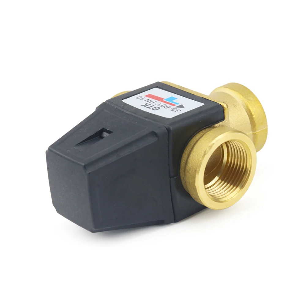3/4" 1" Female/Male Thread Brass Thermostatic Mixer Valve DN20/25 3-Way Thermostat For Solar Water Heater Bathroom Accessory