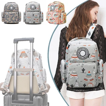 

Fashion Nappy Backpack mom Bag Large Capacity Stroller Bag Mommy Baby Multi-function Waterproof Outdoor Travel Diaper Bags