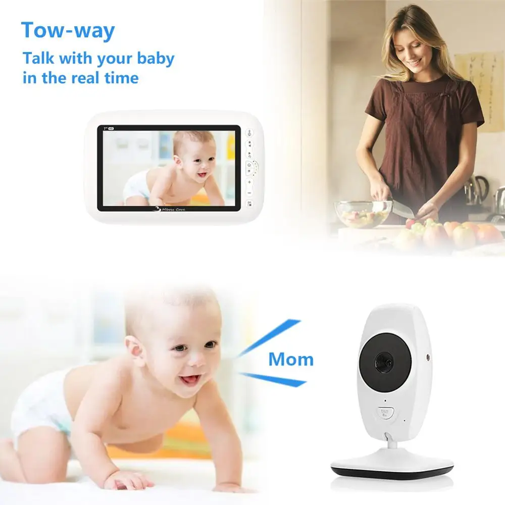 7 pollici Senza Fili Del Bambino Monitor 720P HD Dello Schermo Della Macchina Fotografica di Vision