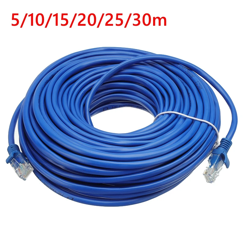 

High Quality 5/10/15/20/25/30M Meter RJ45 CAT5 Internet Cable Lan Network Wire Internet Lead Cord Router