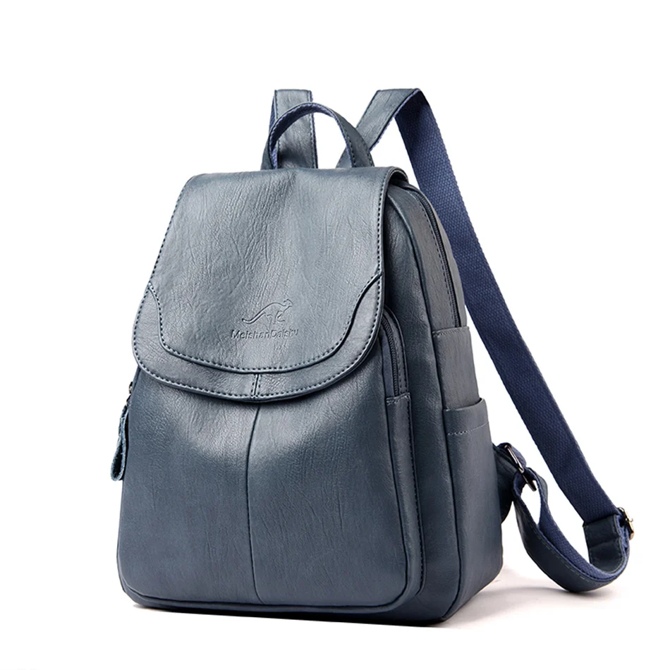 stylish backpack with water bottle holder Women Large Capacity Backpack Purses High Quality Leather Female Vintage Bag School Bags Travel Bagpack Ladies Bookbag Rucksack elegant backpack