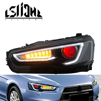 

LSlight LED Headlight Assembly For Mitsubishi Lancer Headlight 2008-2017 Light Stop Brake Turn Signal DRL Low High Beam Lens