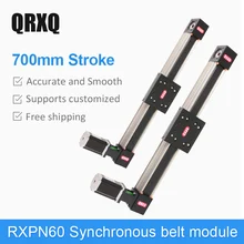 Effective stroke 700mm linear sliding table module electric CNC step servo drive customized synchronous belt module