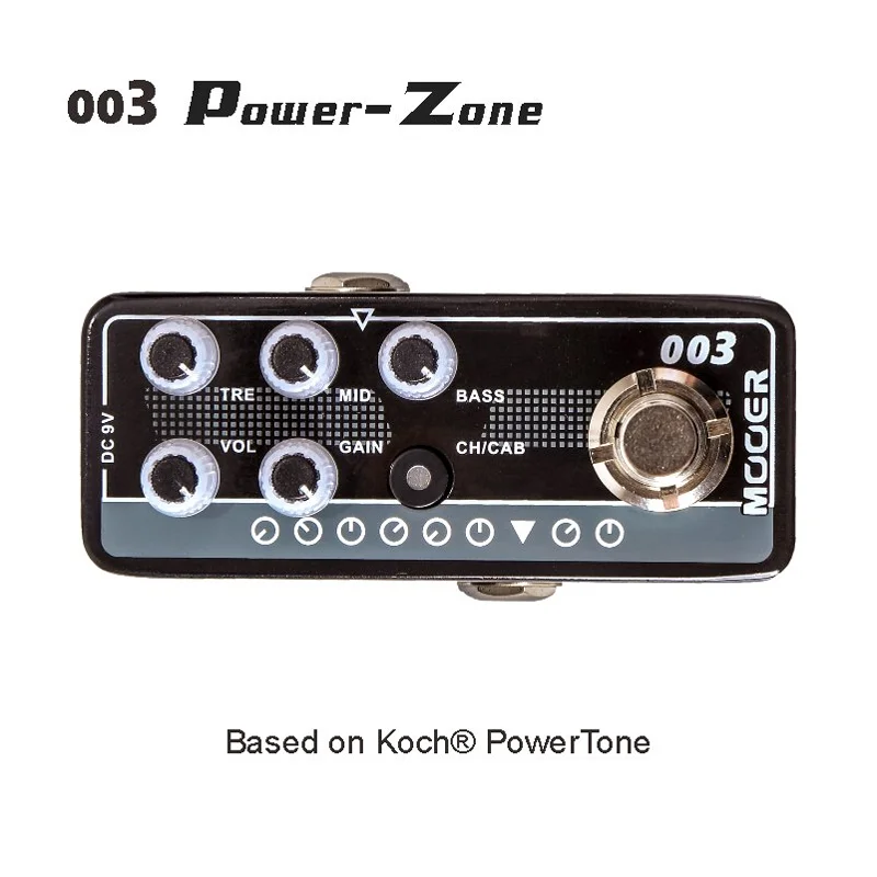 Mooer микро цифровой предусилитель 003 power-Zone высококачественный двухканальный предусилитель с 3 полосами EQ педаль эффектов 2 разных режима