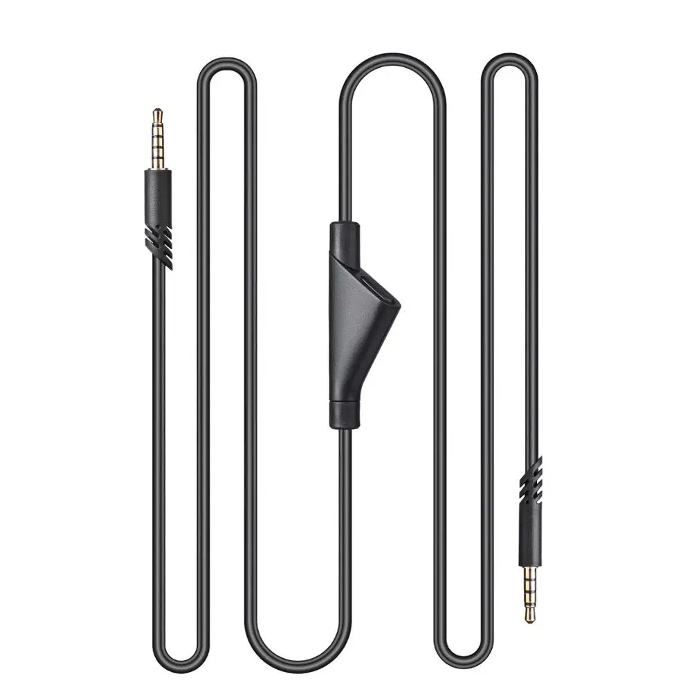 2 0M Replacement Stereo Aux Audio Cable Extension Cord Mute Function For Astro A10 A30 A40 A40TR A50 Gaming Headsets Headphones
