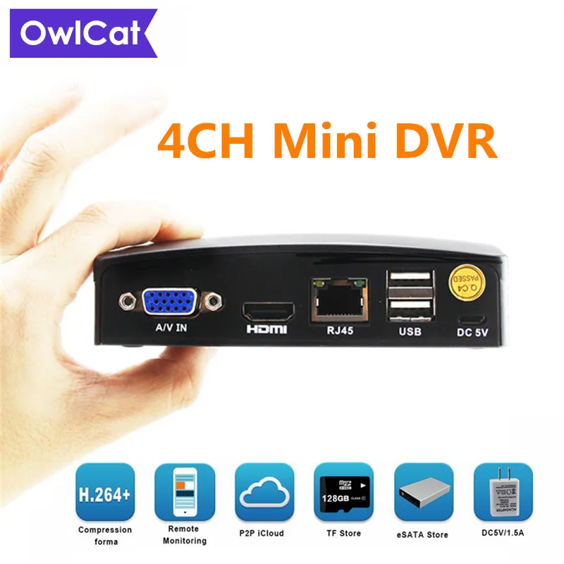 

5 in 1 CCTV Mini DVR TVI CVI AHD CVBS IP Camera Digital Video Recorder 4CH 1080P Hybrid DVR P2P for Security CCTV Camera XMEye