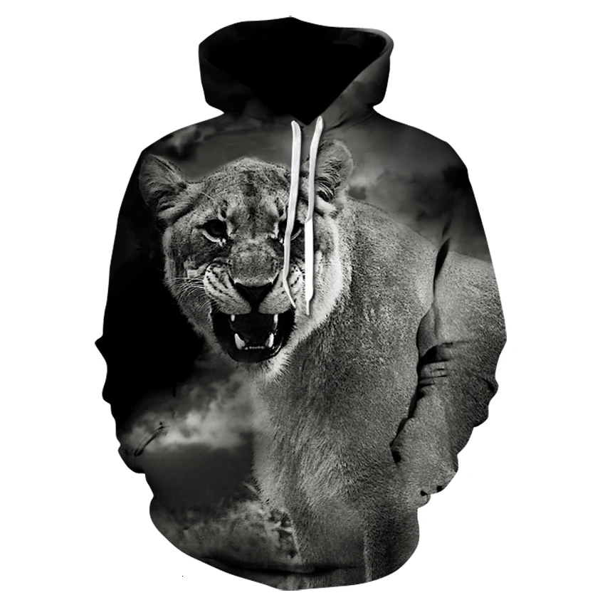 5XL волк толстовки мужские пальто крутые 3d принт мужские толстовки Модный пуловер 3D толстовки с капюшоном уличная одежда с карманом