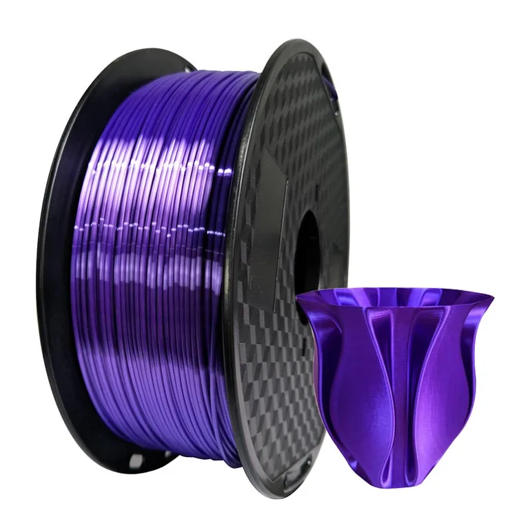 Шелковая нить для 3D-принтера PLA, 1,75 мм, 1 кг, нить для 3d-печати, шелковистая, блестящая, блестящая, металлическая, как на ощупь