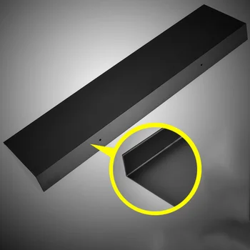 

Black Bathroom Shelf Wall Mount Shelving Space Saving Rustproof Extra Strong Floating Shelves Storage Rack(50cm)