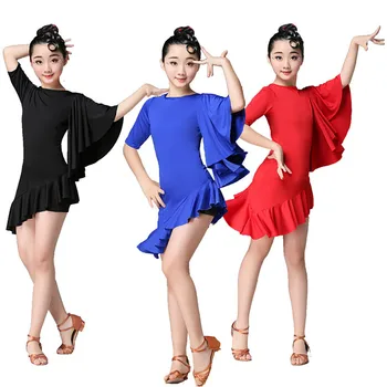 

Songyuexia Children's Latin Dance Dress Kids Dresses for Girls Cha Cha Rumba Samba Jive Vestidos Dance Costume Ballrom Dancing
