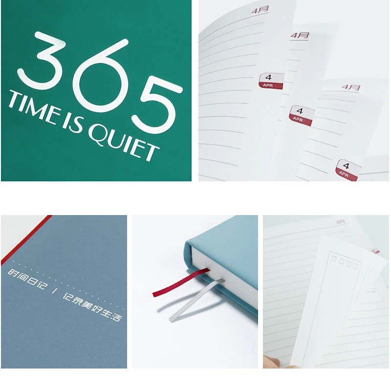 2020 Agenda 365 Planner Diary Weekly Leather Manager A5 Notebook Monthly Schedule Chinese Planning One Page One Day