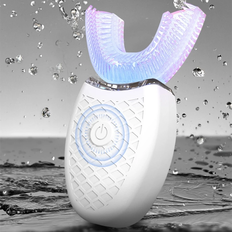 360 Degree Automatic Sonic Electric Toothbrush Silicone Ultrasonic Electronic U Type Tooth Brush USB Rechargeable Teeth Cleaner 360 Degree Automatic Sonic Electric Toothbrush Silicone Ultrasonic Electronic U Type Tooth Brush USB Rechargeable Teeth Cleaner