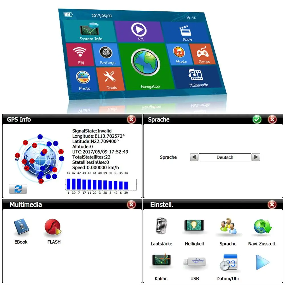  7 zoll GPS Navigation Auto Auto Portable Touristischen 128MB + 8GB Navigator mit Touch Stift Russla