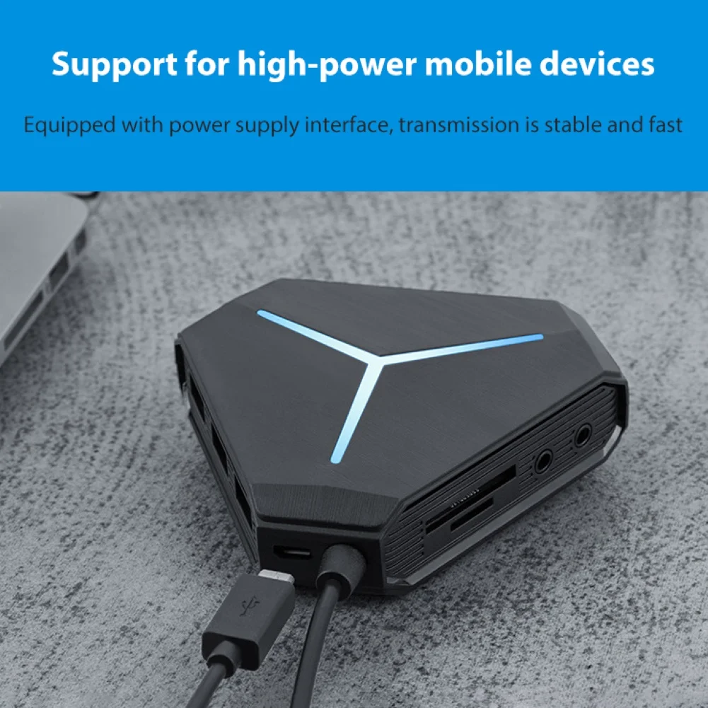 6 портов USB 2,0 концентратор Высокоскоростной разветвитель TF безопасный цифровой кардридер для ноутбука