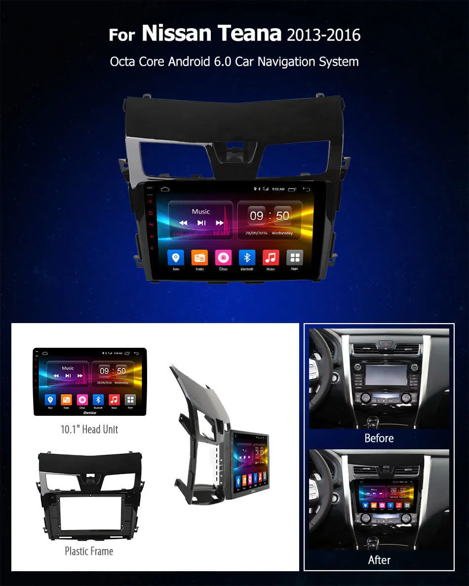 10," Ownice K1 K2 K3 K4 K5 K6 для Nissan Teana 2013 автомобильный DVD gps навигатор Android 9,0 Радио мультимедийный плеер