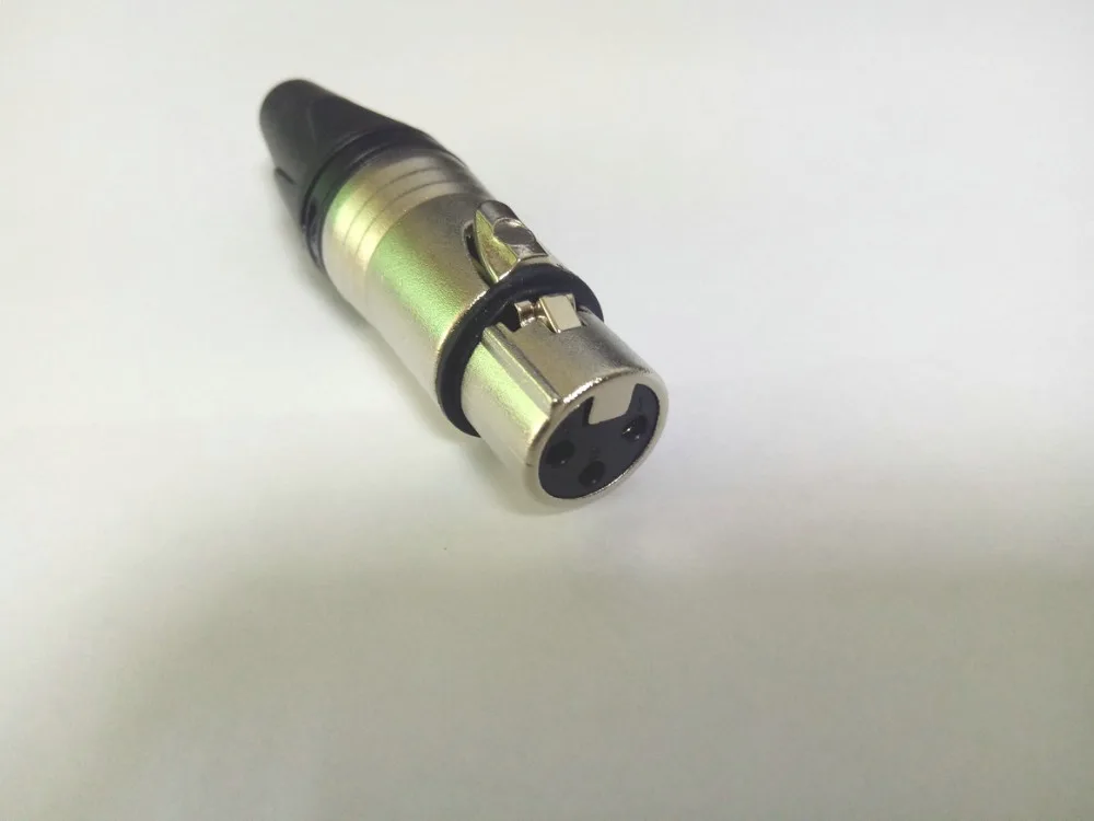 500 шт. XLR 3-контактный серебро переходник с внутренней резьбой кабель