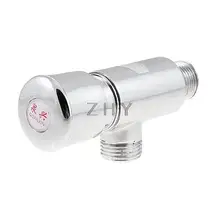 Серебряный тон 1/" наружная резьба запорный самозакрывающийся угловой клапан задержки