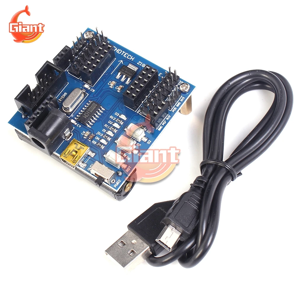 ZigBee CC2530 сенсор 12-битная 8-канальная основная плата модуль узел расширения USB порт