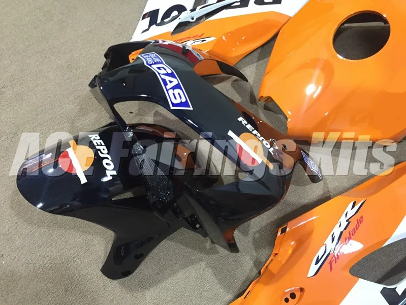 4 подарки литья под давлением ABS Полный обтекатели комплект Подходит для Honda CBR1000RR cbr1000 04 05 2004 2005 набор кузова оранжевый