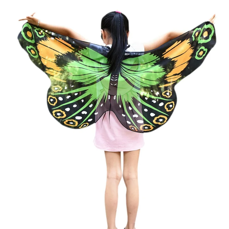 

Halloween Buttyfly Wing Small Moth Cloak Slings For Children Moth Shape Cloak Chiffon Buttyfly Wings Holiday DIY Decorations