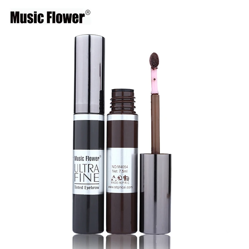 Music Flower 4 цвета карандаш для бровей кремовый оттенок Гель для макияжа брови, тушь для ресниц и бровей 3D карандаш для бровей с новым дизайном Кисть для макияжа