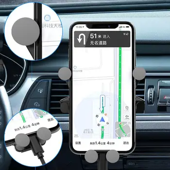 

Gravity Car Holder For Phone in Car Air Vent Clip Mount No Magnetic Mobile Phone Cell Stand Support
