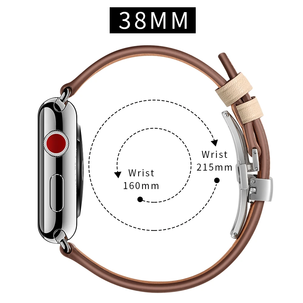 E2 38 мм Серебряная бабочка кожаный ремешок с пряжкой для apple watch ремешок для apple watch 1/2/3/4 серии