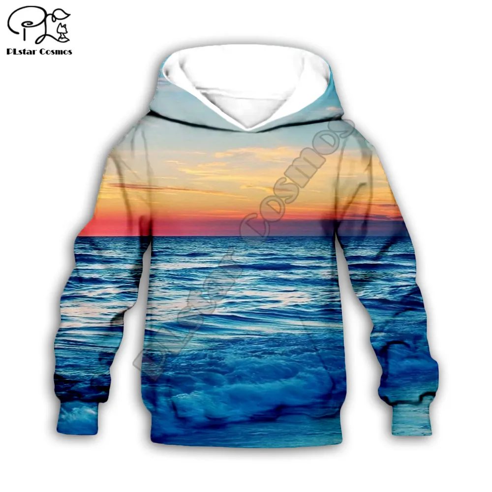 

PLstar Cosmos Blue Sea Waves 3D Printed 2021 New Fashion Hoodie Kids Boy/Girl Sweatshirt Zipper Hooded Casual Children Wear W17
