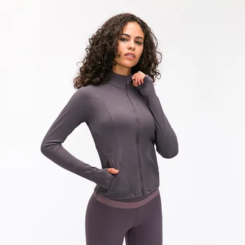 

Yoga Coat New Autumn/winter 2019 Double-sided Matted Sports Exercise Jacket Women Stretch Body-shaping Exercise Blazer