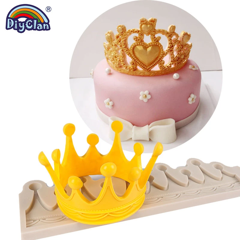 

Crown Cake Decoration Silicone Molds For Fandant Chocolate Sugarcraft Mold Cake Border Decorating Bake Tools Mastic Epoxy Resin