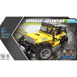 Jouet créatif de blocs de construction de voiture, série de Super voiture d'aventure tout terrain jaune, modèle MOC, cadeaux d'anniversaire pour enfants 