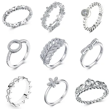 

New Fashion Flowers Brand Finger Rings Clear CZ Dazzling Daisy Ring for Women Wedding Jewelry Femme Rings Accessories