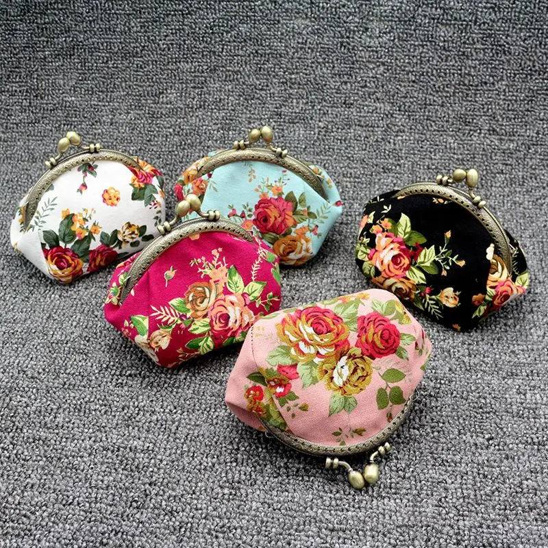 Кошелек, Дамский винтажный мини-кошелек с цветами, кошелек, клатч