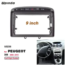 2 Din 9 Cal instalacja radia samochodowego DVD GPS Mp5 z tworzywa sztucznego Panel powięzi rama dla Peugeot 308 2008-2013 zestaw do montażu na desce rozdzielczej