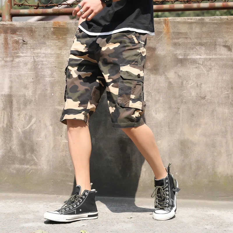ZOGAA Cargo Shorts Men Cool Camouflage Summer New Cotton Casual Men Short Pants Brand Clothing Comfortable Camo Men Cargo Shorts