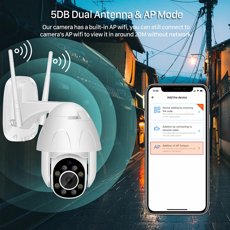 Камера видеонаблюдения Tuya Smart Life Google Alexa PTZ 1080P 2 МП HD водонепроницаемая IP P2P Wi