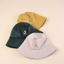 01912-xiaolaofei29 Весна авокадо вышивка вельвет Толстая полоса Досуг леди ведро кепки для мужчин и женщин шляпы для рыбалки