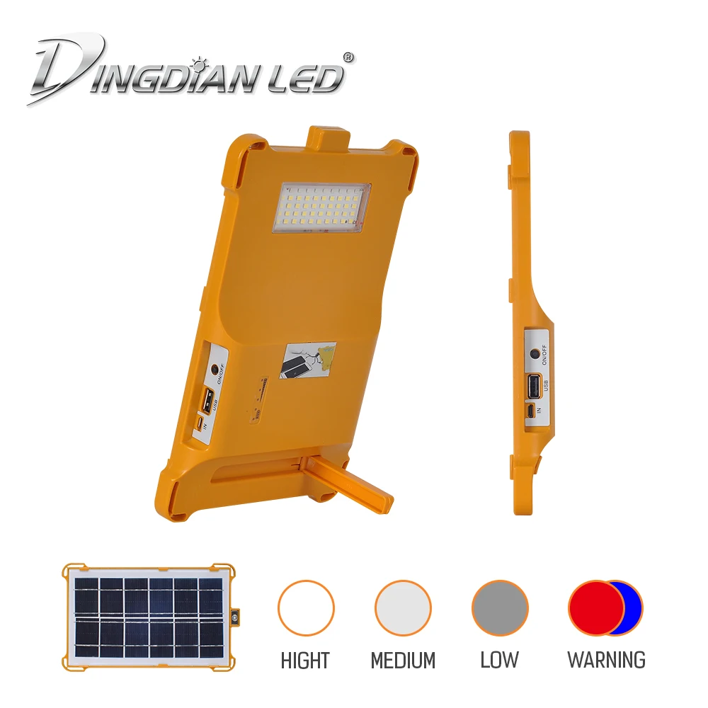 

Solar Powerbank Portable Camping Light Charging Outdoor Emergency Light Solar Powered System Warning Light Working Lamp DC5V 5W