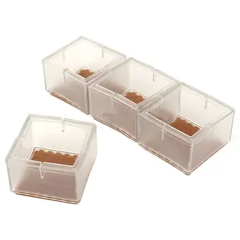 

Retail 4Pcs Silica Gel Chair Leg Cap Floor Feet Protectors Pad Furniture Table Cover Home, Model 17(square 48-55Mm)