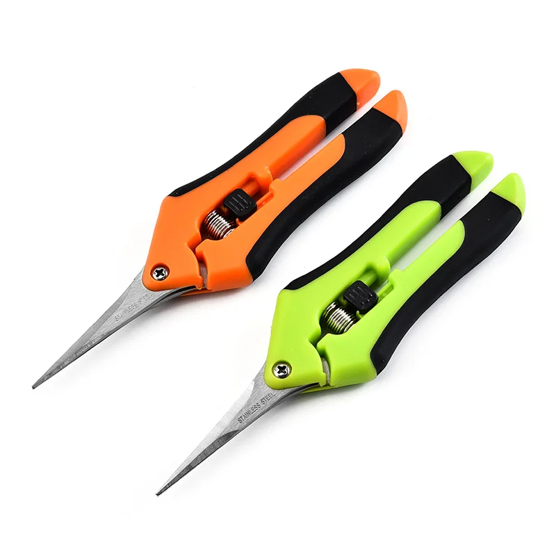 Household Garden Pruning Shears Fruit Picking Scissors Stainless Steel For Potted Trim Weed Branches Gardening Tool 1pc | Инструменты