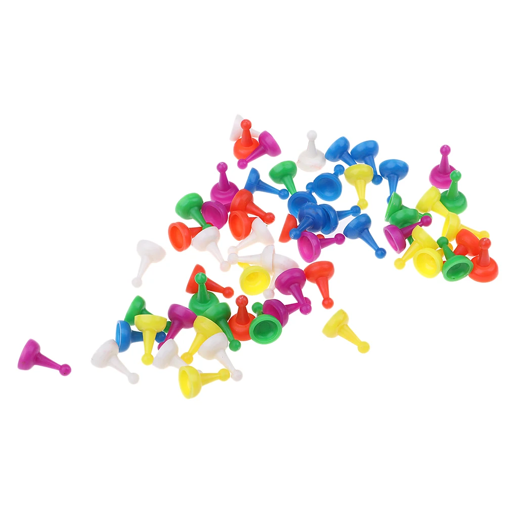 60pcs Multi Colors Halma Pieces Chessman for Chess Game Player Props Gifts